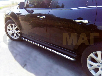 Пороги труба 53 мм Технотек для Mazda СX-7 2006-2013